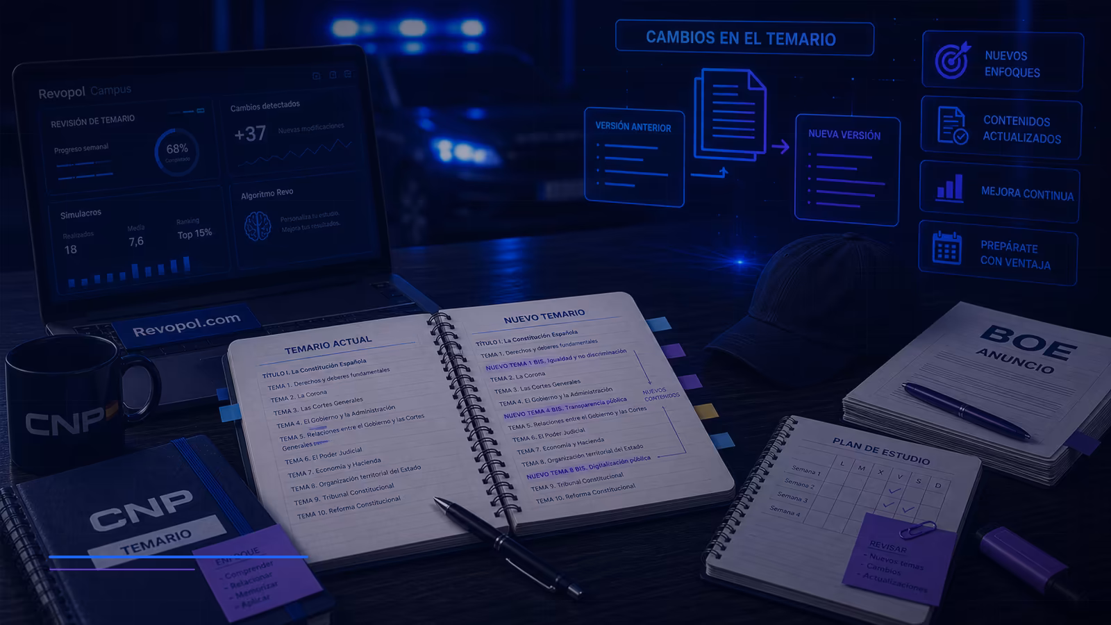 Cambios en el temario Policía Nacional: cómo detectarlos en la convocatoria