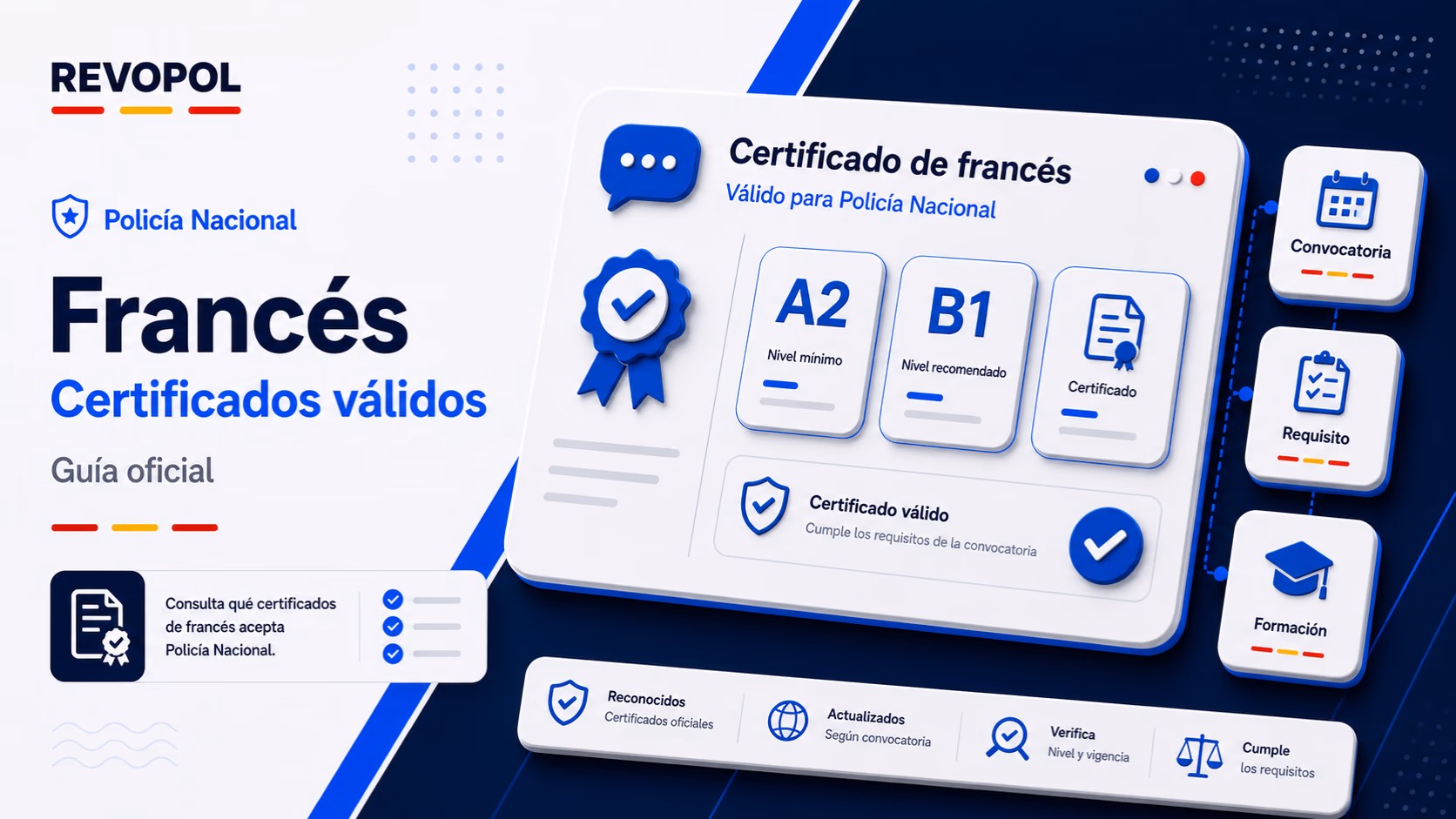 Certificados de francés válidos para Policía Nacional: guía oficial