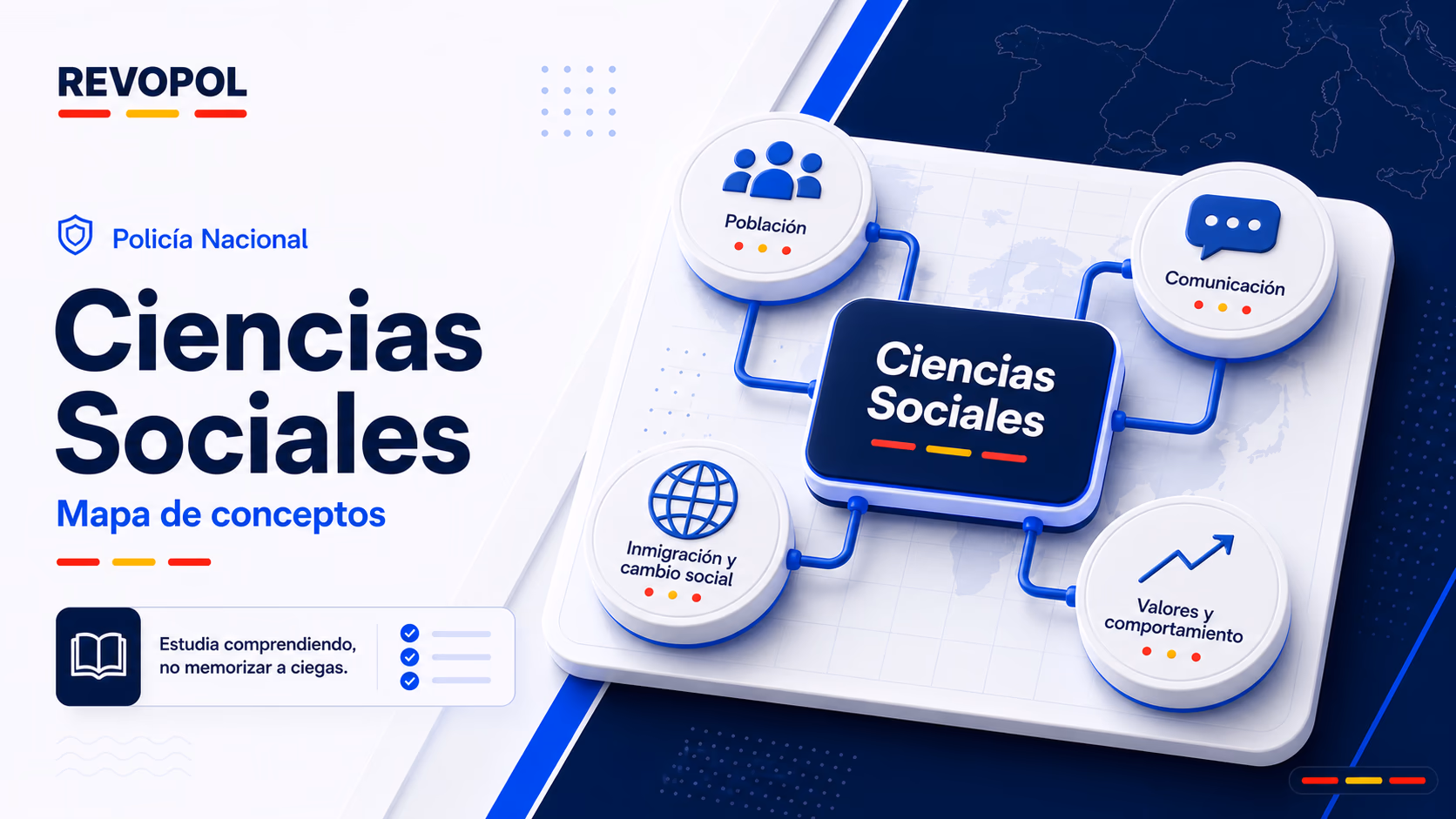 Cómo estudiar Ciencias Sociales para Policía Nacional sin memorizar a ciegas